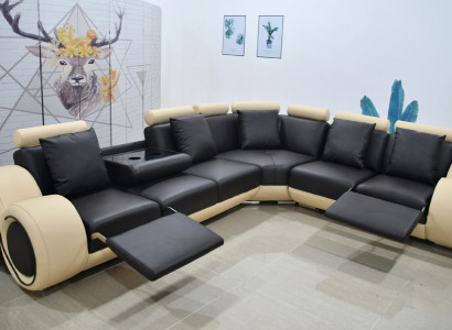 design ecksofa couch garnitur leder relax funktion sofa -- Geschütztes Design --