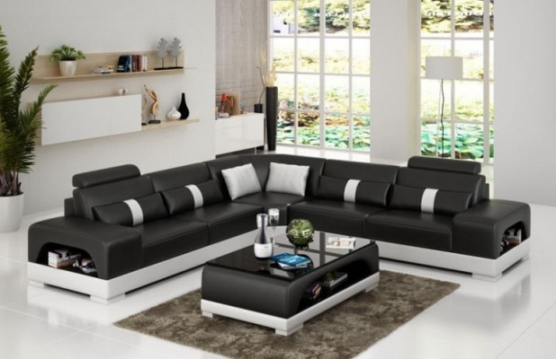 Designer Wohnlandschaft Ecksofa Sofa Couch Big L Form XXL Sitz Garnitur Sandberg