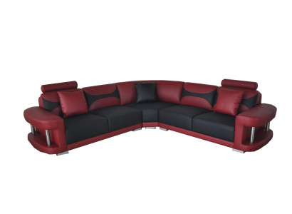 Leder Modern XXL Couch Wohnlandschaft Ledersofa Sofagarnitur Sofa L-Form mit USB