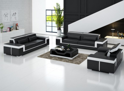 Sofagarnitur Couch Polster Sofa 3+1+1 Komplett Set Garnituren 3tlg.
