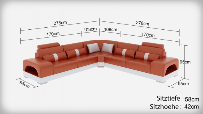 Exklusives L-förmiges Polstersofa Stilvolles Design für Ihr Zuhause