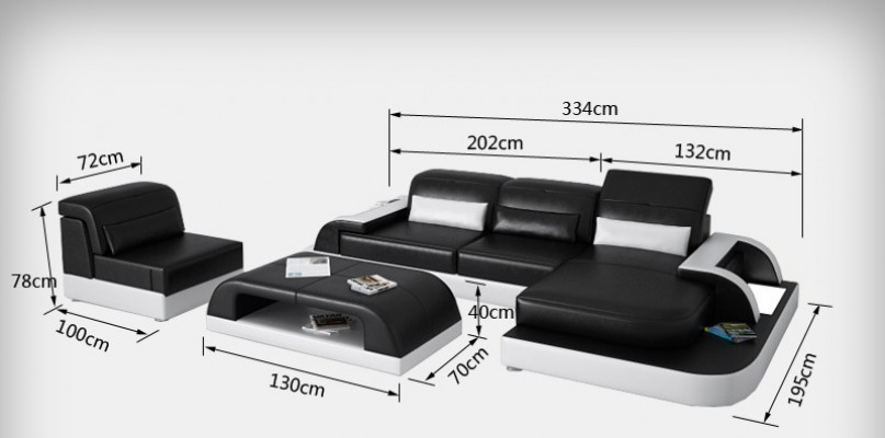 Elegantes Luxus-Design L-förmiges Ecksofa für zeitgemäße Wohnkultur
