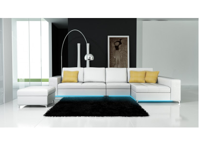 Ledersofa Sofa Couch USB Wohnlandschaft Ecksofa Garnitur Design Modern Neu K5005