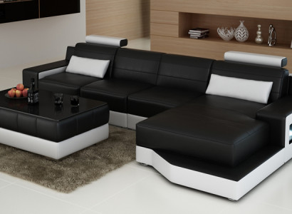 Elegantes Schwarzes Designer-Ecksofa in L-Form für stilvolle Wohnräume