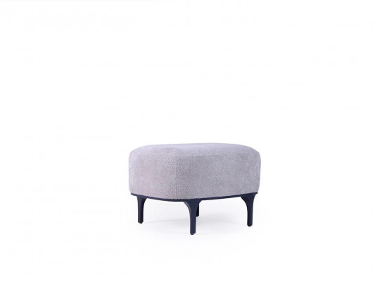 Designer Modern Grau Hocker Wohnzimmer Polster Textil Polstermöbel