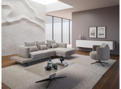 Wohnzimmer Sofagarnitur Ecksofa L-Form Neu Sessel Luxus Holz Couchtisch
