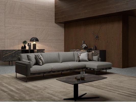 Sofa Ecksofa Wohnzimmer Eckcouch Couch Polster Textil Garnitur Eck Polstermöbel
