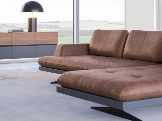 Wohnzimmer Leder Ecksofa L-Form Polstermöbel Modern Relax Sofa Couch