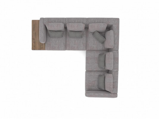  Sofa Couch L-Form Designer Grau Ecksofa Textil Luxus Wohnzimmer Einrichtung