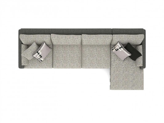 Luxus Sofa L-Form Designer Polstermöbel Wohnzimmer Grau Ecksofa Neu Möbel