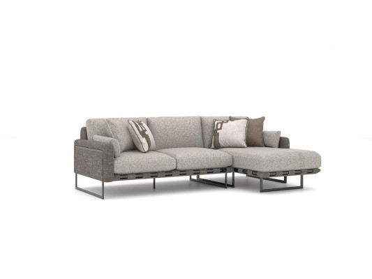 Luxus Designer Ecksofa L-Form Wohnzimmer Polstermöbel Polster Textil Einrichtung