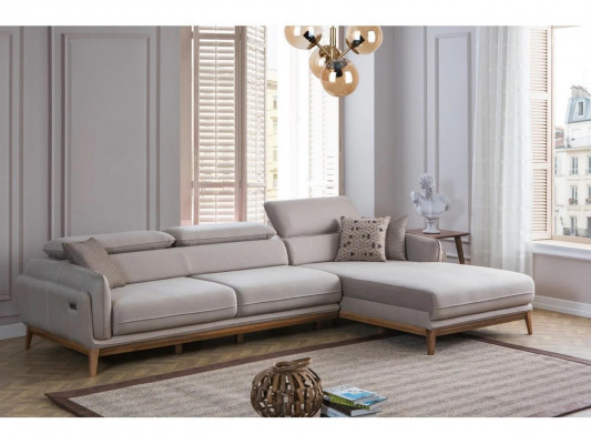 Wohnzimmer Einrichtung Designer Grau Ecksofa L-Form Sofa Couch Polstermöbel