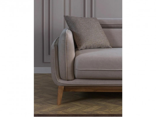 Wohnzimmer Einrichtung Designer Grau Ecksofa L-Form Sofa Couch Polstermöbel