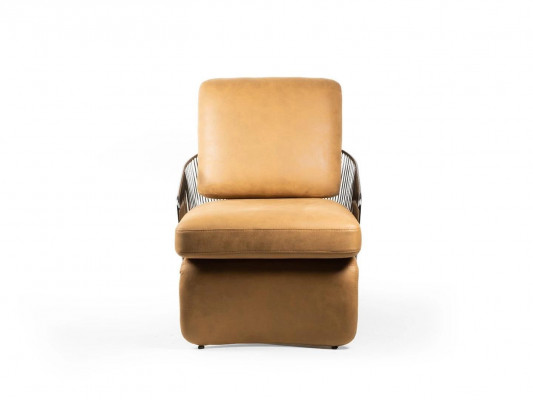 Braun Designer Sessel Leder Polstermöbel Wohnzimmer Luxus Sitzmöbel