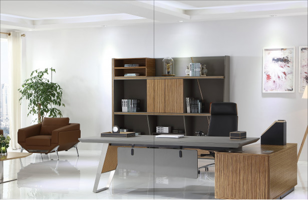 Moderne Büro Zimmer Set Office Einrichtung Komplett Deko Set Möbel Tisch