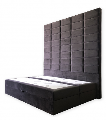 Doppelbett Polster Bett Braun 180x200 Betten Luxus Design Möbel Wand Paneel Neu