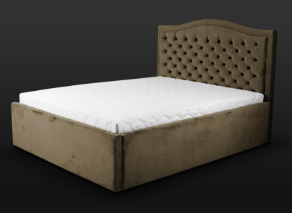 Grünes Chesterfield Bett Klassisches Schlafzimmermöbel Design Eleganter Stoff