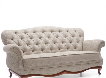 Chesterfield Dreisitzer Couch Polster Möbel Textil Sofa Couchen Stoff