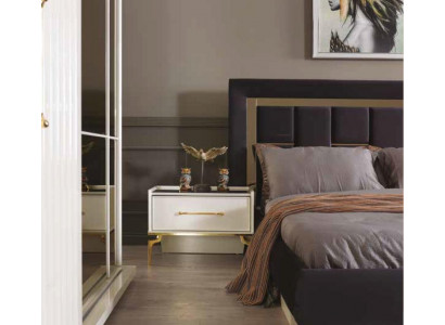 Weiß Design Nachttisch Konsole Beistelltische Schlafzimmer Holz Luxus Konsolen