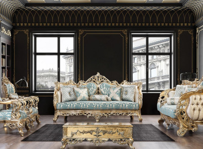 Sofagarnitur 3+3+1+1 Sitzer Couchtisch Sofa Sessel Sofas Stoff Luxus Set 5tlg