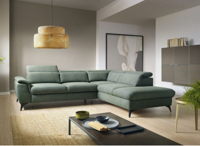 Wohnzimmer L-Form Modern Grün Design Sofas Neu Ecksofa Polsterung