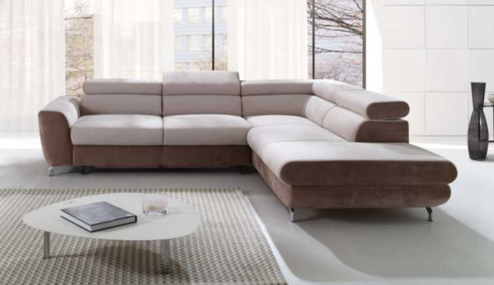 Ecksofa Wohnlandschaft Sofa mit Bettfunktion Ecksofa Couch Ecke Polster Garnitur