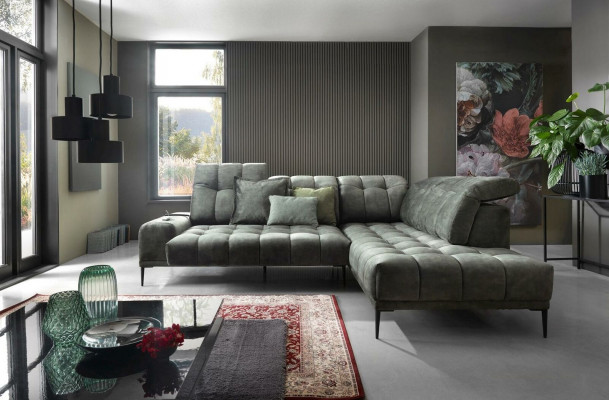 Ecksofa modernes Design Luxus Sofas L-Form Stoff Couch Wohnzimmer Sofa Couchen