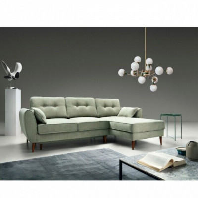 Design Schlafsofa Couch Sofa Polster Wohnzimmer Ecksofa Textl Stoff