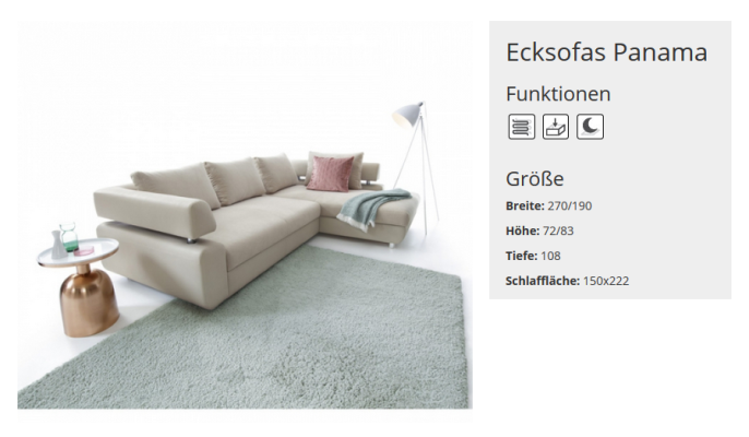 Schlafcouch Sofa Bettfunktion Multifunktions Eck Garnitur Couch Sofas