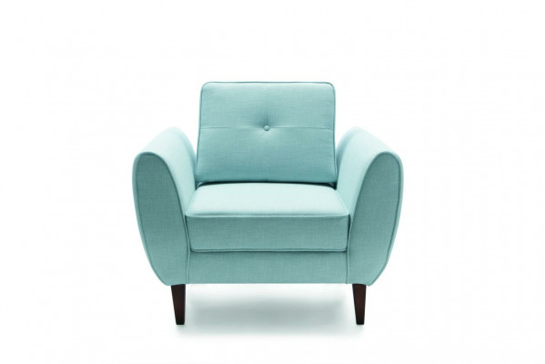 Design Chesterfield Stoff Couch Sessel 1 Sitzer Polster Sofas Lounge Club 