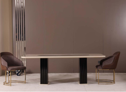 Esszimmer Set Luxus 4x Stühle+Esstisch Essgruppe Garnitur Lehnstühle Modern