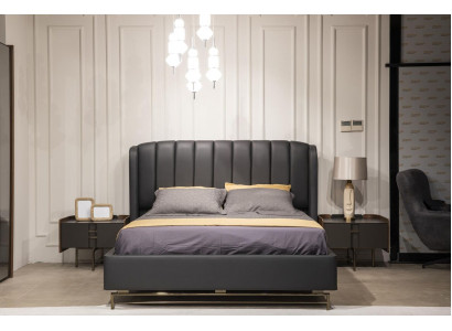 Modern Schlafzimmer Set Bett + 2x Nachttische Design Möbel 3 tlg EU