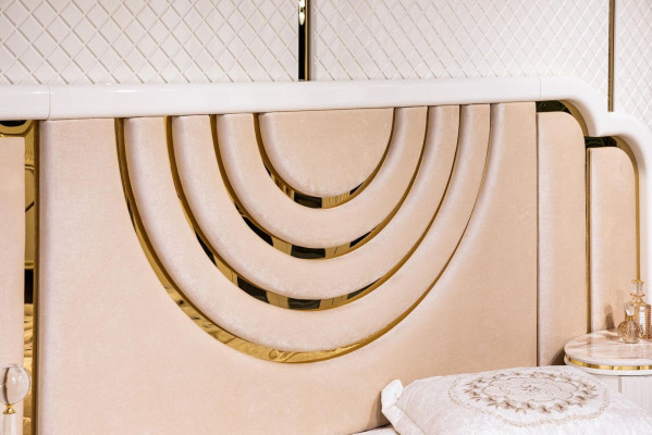 Modern Schlafzimmer Set Bett 2x Nachttische Kleiderschrank Design Möbel 4 tlg