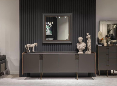 Modern Anrichte Sideboard Anrichte mit Spiegel Unterschrank Luxus Möbel Neu
