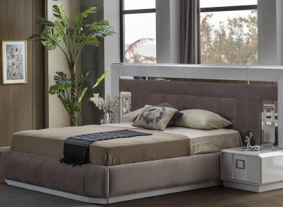 Schlafzimmer Set Luxus Komplettes Bett 2x Nachttisch Modern Möbel 3tlg Neu