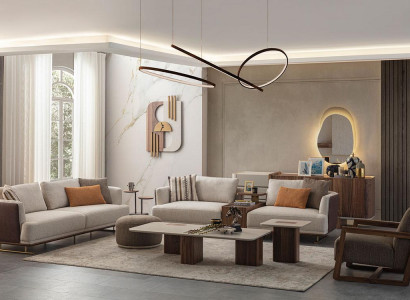 Sofagarnitur 3+3+1 Sitzer Modern Relax Sessel Modern Stil Luxus Wohnzimmer 3tlg 