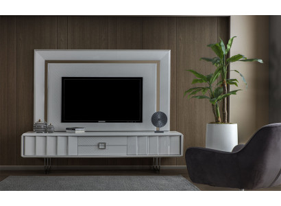 Luxus WohnWand Wohnzimmer TV Rahmen RTV Wände Schrank Modern