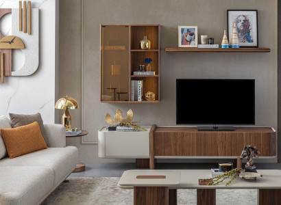 Wohnwand Designer Wohnzimmermöbel Wandschrank Neu Wand Regal