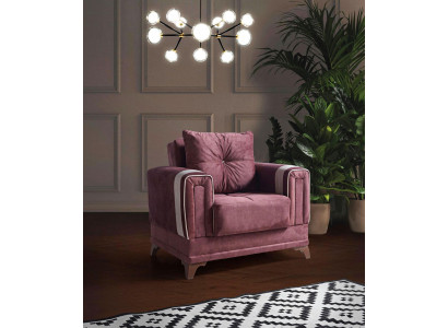 Design Sitzer Luxus Sessel Relax Textil Rosa Sessel Lounge Club Modern