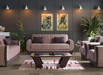 Moderne Sofagarnitur Sessel Textil Sofa Luxus Komplett Luxus 3+2+1+1 Sitzer