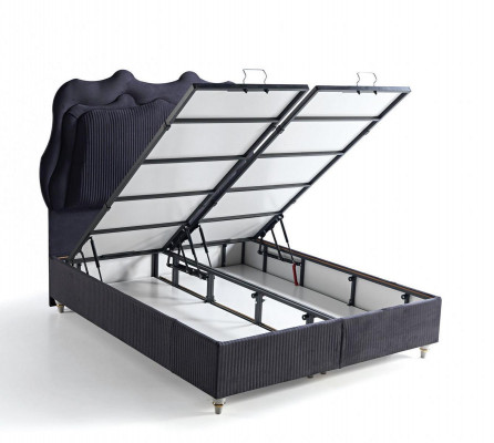 Bett Design Betten Luxus Betten Polster Schlafzimmer Möbel Modern Schwarz