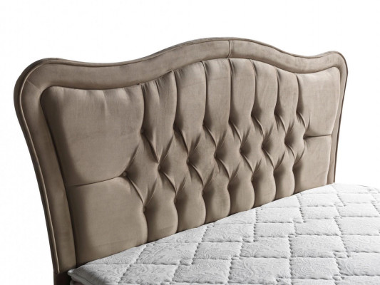 Bett Design Betten Luxus Polster Schlafzimmer Möbel Modern Beige 160x200