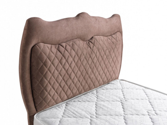 Bett Design Betten Luxus Betten Polster Schlafzimmer Möbel Braun 90x190cm