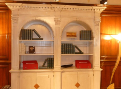 Wohnzimmer Bücherschrank Bibliothek Regal Bücher Schränke Anrichte Massivholz