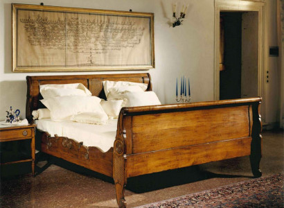 Bett Betten Doppelbett Schlafzimmer Holz Polster Braun Doppelbetten Neu