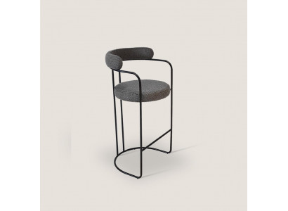 Grauer Luxus Edelstahl Barhocker Designer Bar Möbel Stuhl Hocker Gestell