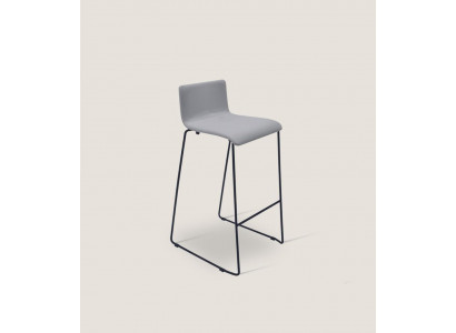 Hoher Grauer Barhocker Luxus Stühle Polsterbezug Designer Möbel Stil