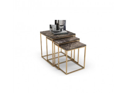 Edelstahl Beistelltisch Set Designer Couchtische Wohnzimmer Einrichtung