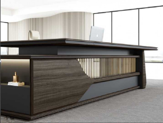 Eckschreibtisch Büro Einrichtung Chef Zimmer Möbel Design Schreibtisch