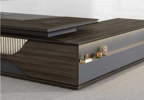 Eckschreibtisch Büro Einrichtung Chef Zimmer Möbel Design Schreibtisch